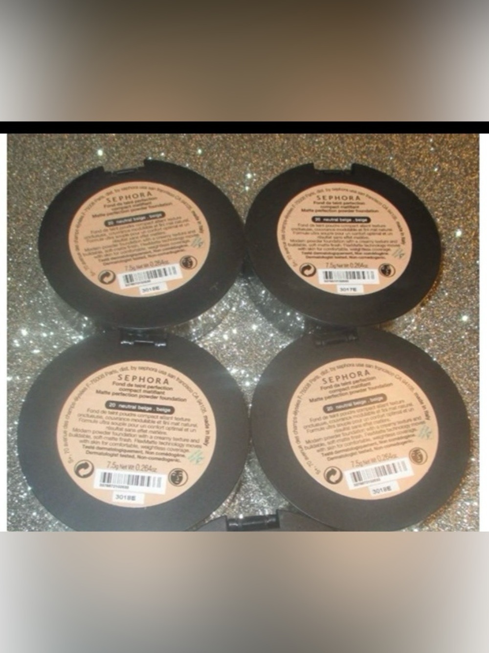 Sephora Matte Perfection Powder Foundation - Beige (Natural Beige) (Lot of 4)